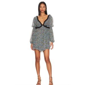 NWT Free People Pennie babydoll minidress floral size S